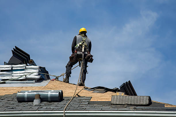 Professional Gutter Installation technician working in Heltonville, IN